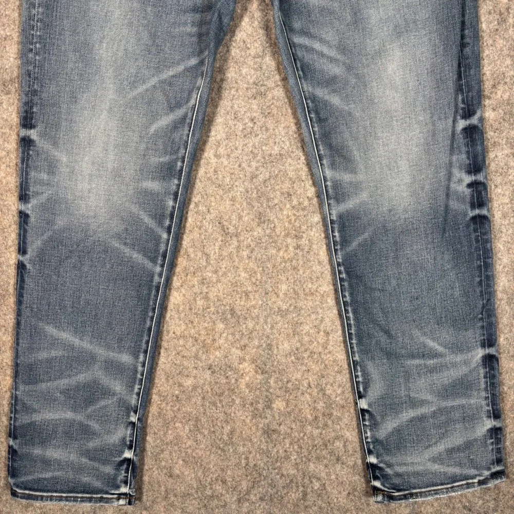 American Eagle Airflex+ Slim Jeans Mens 34x32 (35x31) Medium Blue Faded Whiskers